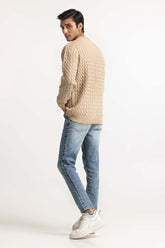 Beige Basic Sweater MN-SWT-WS23-078